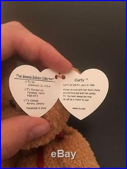 curly beanie baby value