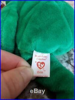 TY Beanie Baby Erin The Bear Rare 1997 TAG ERRORS Mint Condition | Ty