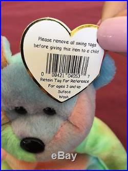 ty beanie baby peace bear 1996 value