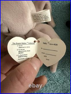 (10) RARE 3rd Gen TY Beanie Babies -NO STAR/Authentic 1993-95 -Steg, Inky, Lucky