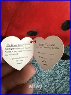 (10) RARE 3rd Gen TY Beanie Babies -NO STAR/Authentic 1993-95 -Steg, Inky, Lucky