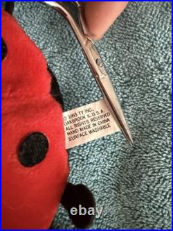 (10) RARE 3rd Gen TY Beanie Babies -NO STAR/Authentic 1993-95 -Steg, Inky, Lucky