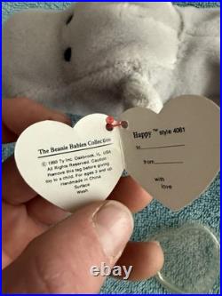 (10) RARE 3rd Gen TY Beanie Babies -NO STAR/Authentic 1993-95 -Steg, Inky, Lucky