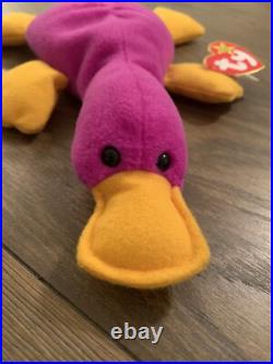 1993 Patti The Platypus TY Retired Beanie Babies RARE Errors