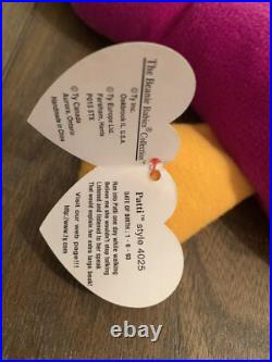 1993 Patti The Platypus TY Retired Beanie Babies RARE Errors
