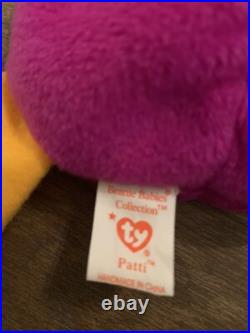 1993 Patti The Platypus TY Retired Beanie Babies RARE Errors