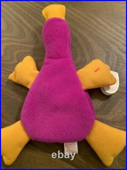 1993 Patti The Platypus TY Retired Beanie Babies RARE Errors