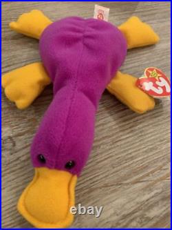 1993 Patti The Platypus TY Retired Beanie Babies RARE Errors