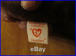1993 Rare Original Chocolate the Moose Ty Beanie Baby withP. E. Pellets