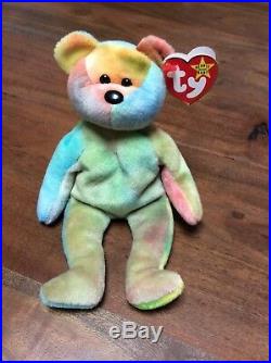 1993 Rare Ty Beanie Baby Garcia The Bear #4051 Errors On Tag Pvc Pellets