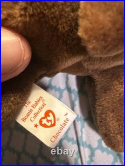 1993 Ty Beanie Baby Chocolate Moose Perfect Tags Very Rare