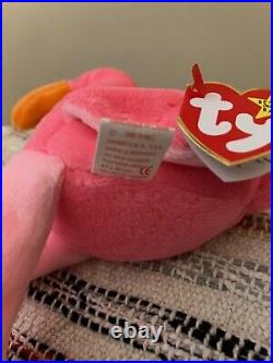 1995 Ty Beanie Babies nostalgic Pinky RARE Find