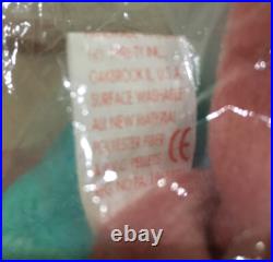 1996 Collectible Rare Peace Bear Ty Beanie Baby In Clear Original Bag Errors NEW