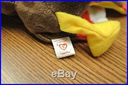 1996 GOBBLES Retired Ty Beanie Baby VERY RARE Misspelled Swing Tag (Gasport)