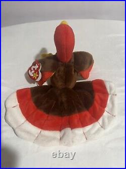 1996 Retired Rare Original Ty Beanie Baby (gobbles) The Turkey Tag Errors Mint