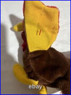 1996 Retired Rare Original Ty Beanie Baby (gobbles) The Turkey Tag Errors Mint