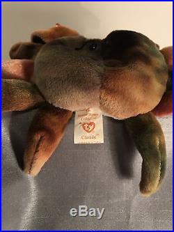 1996 TY Beanie Baby CLAUDE The Crab # With Errors Extremely Rare! #4083