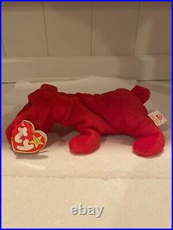 1996 TY Rare, Retired Rover beanie baby, New, PVC pellets, Tag Error
