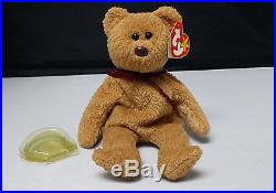 1996 Ty Beanie Baby Curly bear Rare hang tag Errors