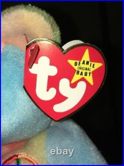 1996 Ty Peace Beanie Baby Retired withSwing Tag RARE TAG ERRORS & PVC PELLETS