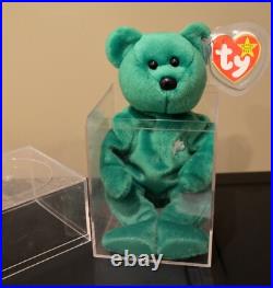 1997 Irish Erin Retired Original Beanie Baby with rare Tush & Swing Tag errors