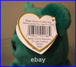 1997 Irish Erin Retired Original Beanie Baby with rare Tush & Swing Tag errors