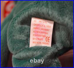 1997 Irish Erin Retired Original Beanie Baby with rare Tush & Swing Tag errors