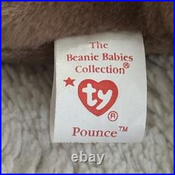 1997 Pounce Beanie Babies, Very Rare, P. E. Pellets (Mint) CHINESE FACTORY STAMP 1997 Pounce Beanie Babies, Very Rare, P. E. Pellets (Mint) CHINESE FACTORY STAMP