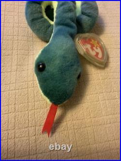 1997 TY Beanie Baby Hissi The Snake Rare & Retired withTags
