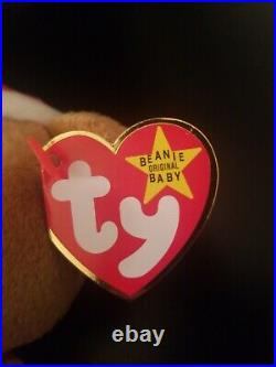 1997 TY Beanie Baby- Holiday Teddy Bear-RARE with ERRORS