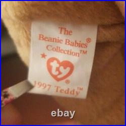 1997 TY Beanie Baby- Holiday Teddy Bear-RARE with ERRORS