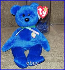 1998 Retired MWMT Original TY Beanie Baby Rare First Official Clubby The Bear