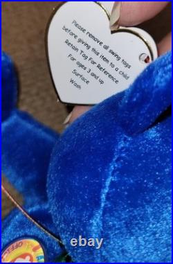 1998 Retired MWMT Original TY Beanie Baby Rare First Official Clubby The Bear