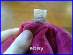 1998 VALENTINA the Ty Beanie Baby Bear MINT, TAG ERRORS, RARE. Free Shipping