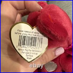 1998 VALENTINA the Ty Beanie Baby Bear, TAG ERRORS, RARE