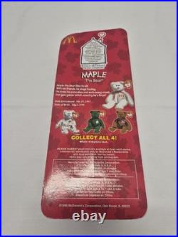 1999 McDonalds ty Beanie Baby Maple The Bear Rare ERRORS 1993 OAKBROOK NEW