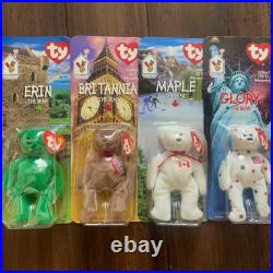 1999 Rare TY Beanie Babies 4-Set Britannia Glory Erin Maple The Bear ERROR Mc 1999 Rare TY Beanie Babies 4-Set Britannia Glory Erin Maple The Bear ERROR Mc