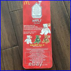 1999 Rare TY Beanie Babies 4-Set Britannia Glory Erin Maple The Bear ERROR Mc 1999 Rare TY Beanie Babies 4-Set Britannia Glory Erin Maple The Bear ERROR Mc