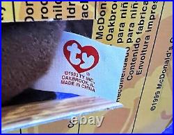 1999 SET OF 4 TY Beanie Babies Ronald McDonald House Charities RARE WITH ERRORS