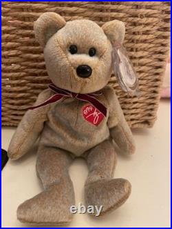 1999 Signature Bear Ty Beanie Baby Rare Original Retired with tag errors