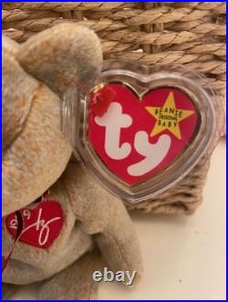 1999 Signature Bear Ty Beanie Baby Rare Original Retired with tag errors
