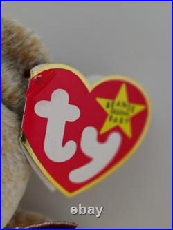 1999 Signature Bear Ty Beanie Baby Rare Original Retired with tag errors