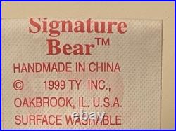 1999 Signature Bear Ty Beanie Baby Rare Original Retired with tag errors