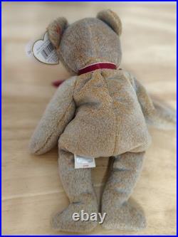 1999 Signature Bear Ty Beanie Baby Rare Original Retired with tag errors