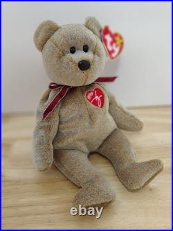 1999 Signature Bear Ty Beanie Baby Rare Original Retired with tag errors