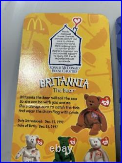 1999 Teenie Beanies McDonalds international Collection With 5 Rare Errors