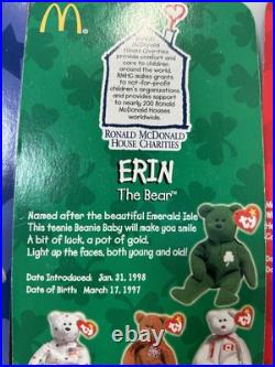 1999 Teenie Beanies McDonalds international Collection With 5 Rare Errors