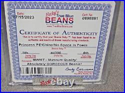 2 Rare Princess, Ty Beanies Certified Graded, Rare Space & No Space Writing+Bonus