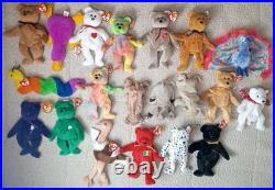 20 Vtg Ty Beanie Babies 1993-2000 All With Tags Rare Princess Garcia Peace End Y2k