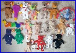 20 Vtg Ty Beanie Babies 1993-2000 All With Tags Rare Princess Garcia Peace End Y2k
